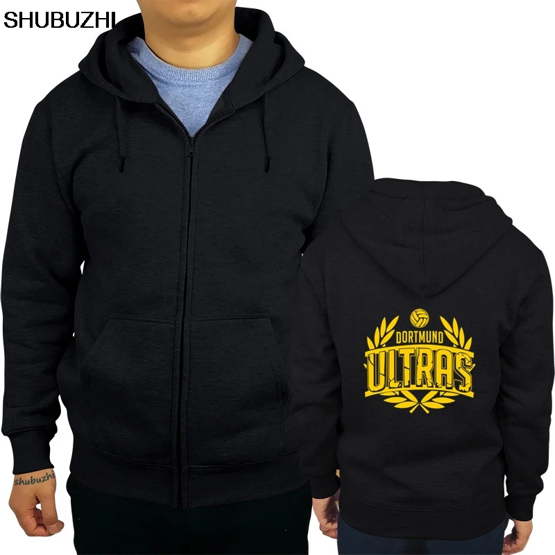 Новинка shubuzhi, хлопок, для мужчин, забавная толстовка с круглым вырезом, модная мужская одежда, Dortmund Ultras Fans sportser hoody sbz1067 - Цвет: black