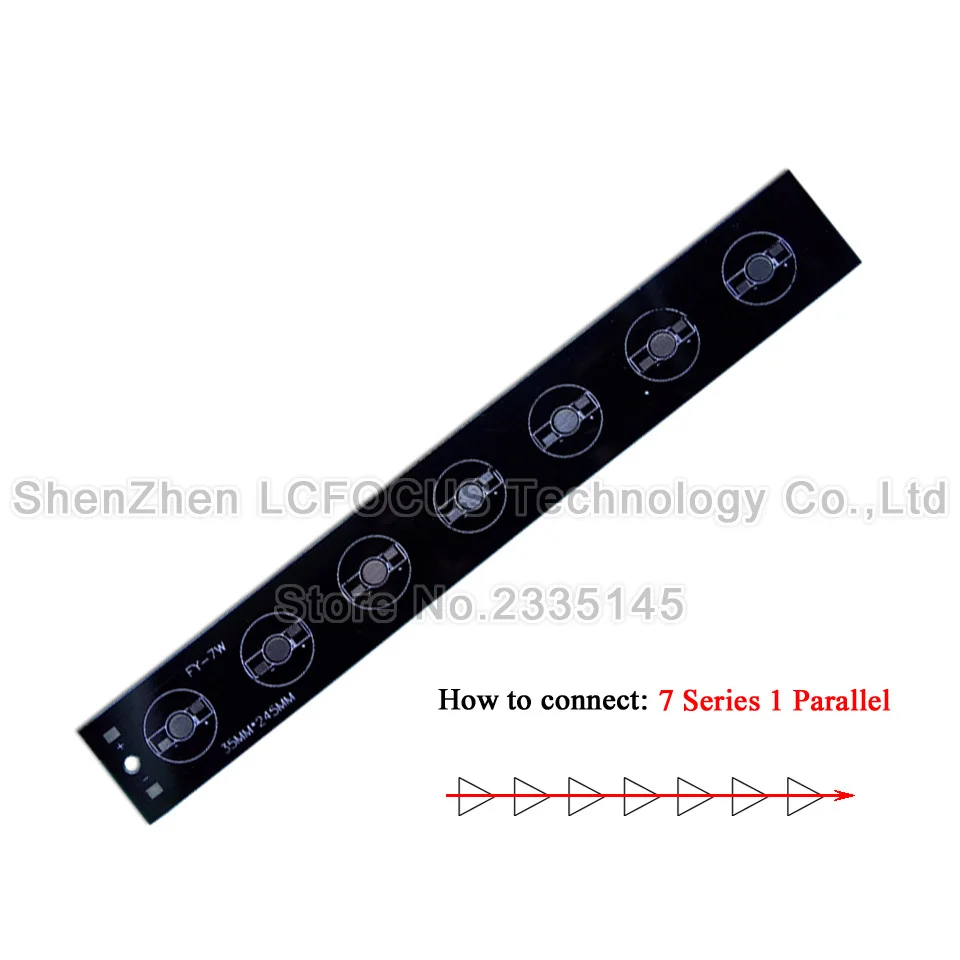 Светодиодная алюминиевая Базовая пластина PCB 7 Вт 21 245x35x1 2 мм pcb для 1 3 5 световые