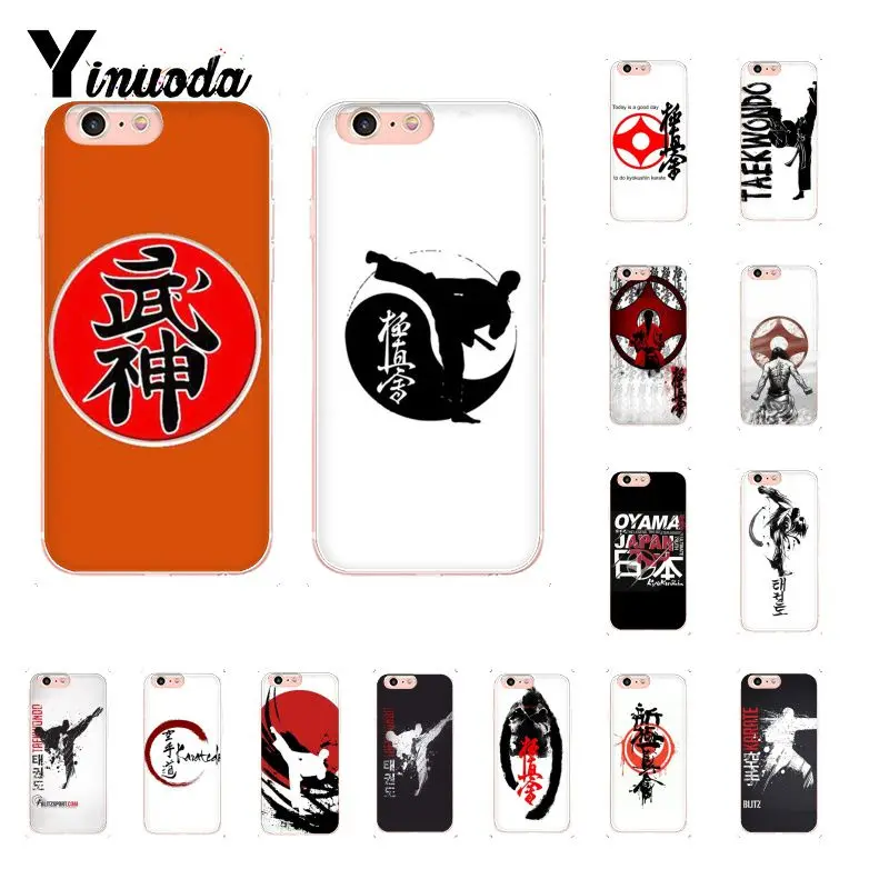 Yinuoda Oyama Kyokushin каратэ TPU прозрачный чехол для телефона iPhone 8 7 6 6S Plus X XS MAX 5 5S SE XR 10