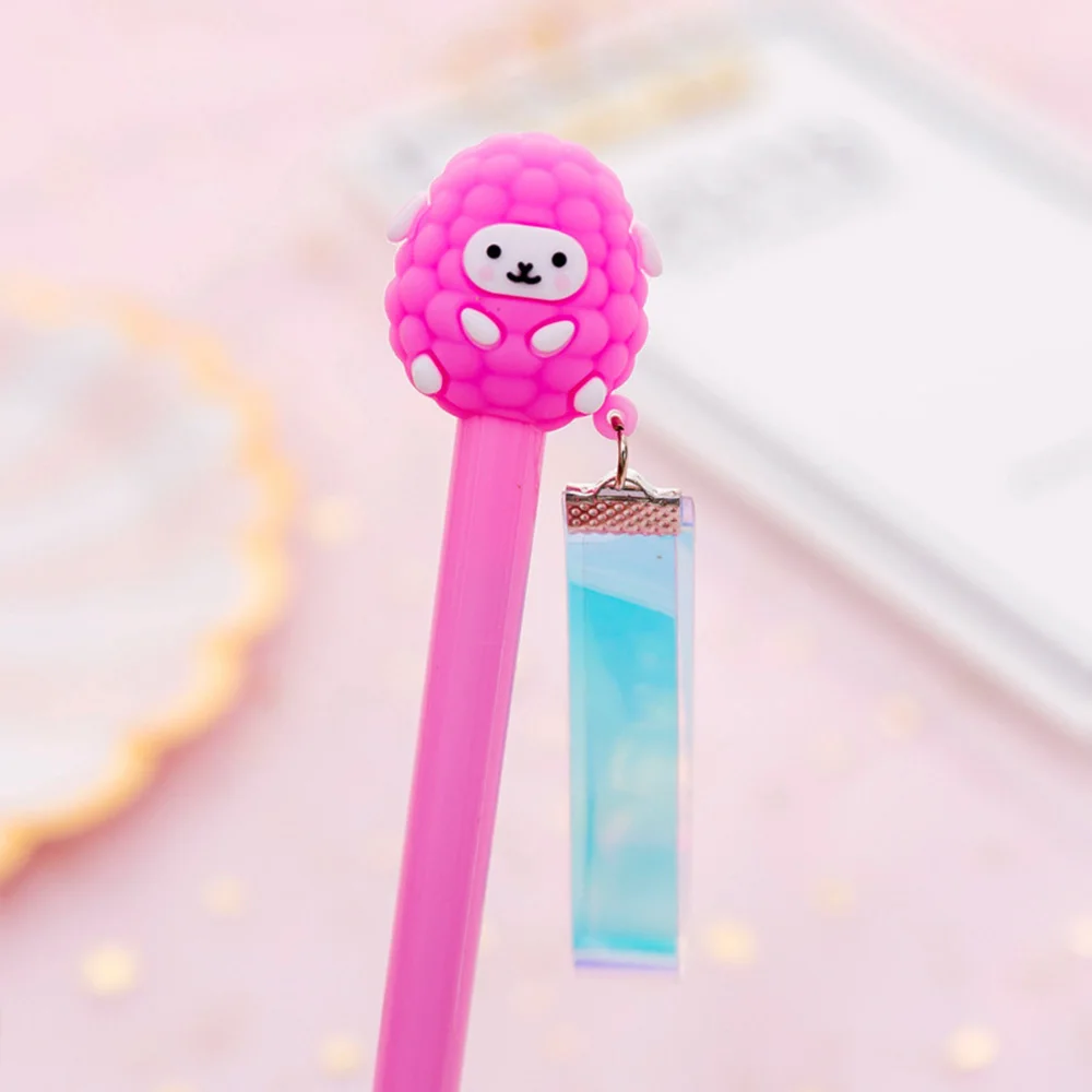 pink Милый мультфильм 0,38 мм Черные Животные гелевые ручки Офис Школа Студент принадлежности ручка детский карандаш ручка для письма девочка мальчик Kawaii подарок - Цвет: pink
