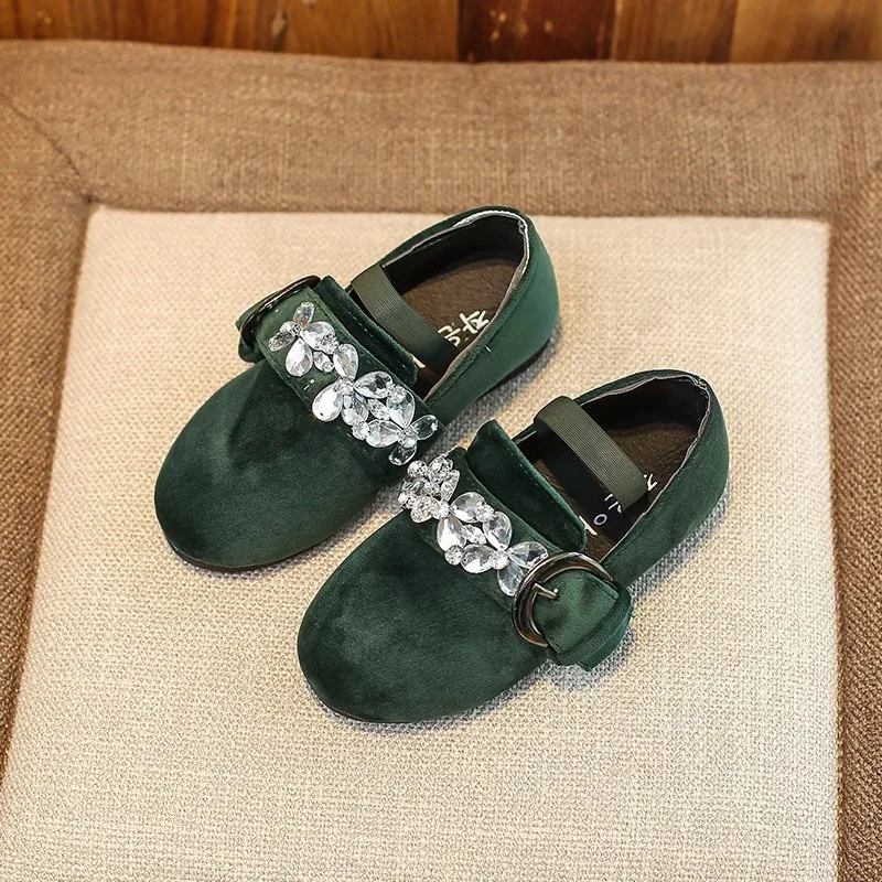 Новая осень дети девушки повседневная обувь для маленькой принцессы Мода