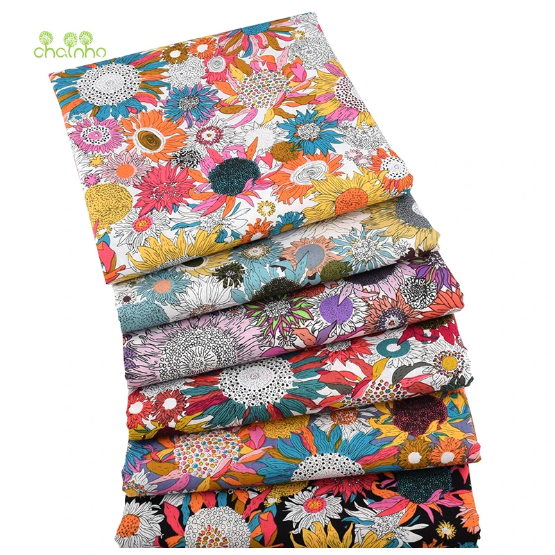 Chainho новая серия цветочных принтов простая хлопчатобумажная ткань сделай сам