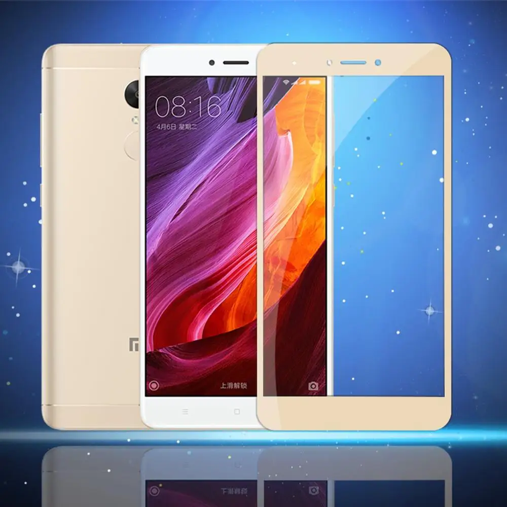 Ультратонкое закаленное стекло для Xiaomi Redmi Note 4X Pro, полное покрытие, Защита экрана для Redmi Note 4, глобальная версия, стеклянная пленка - Цвет: Gold
