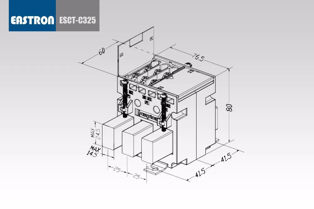 ESCT-C325 60-200A вход и 5A 0 utput серии Сплошной сердечник трансформатор тока