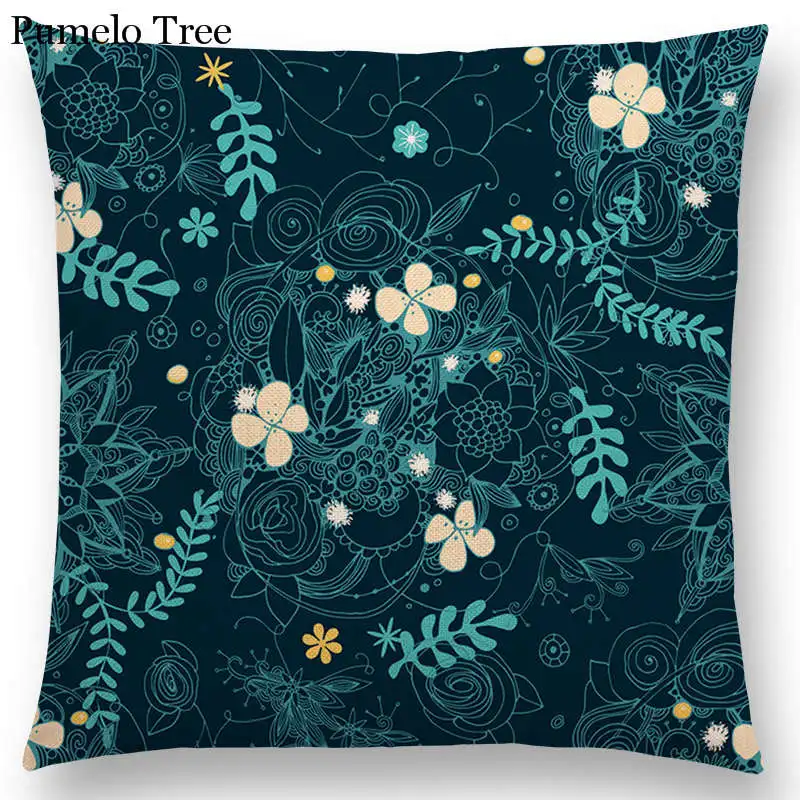 Великолепные Цветы круг цветочные изгибы абстрактный узор цветы Пейсли Бабочка