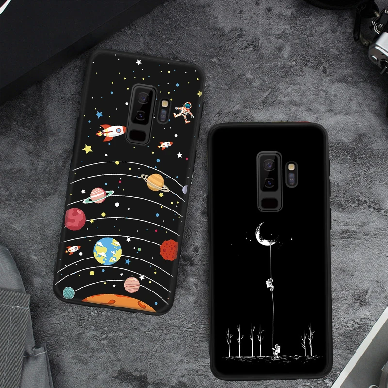 Чехол для samsung Galaxy A6S A9 S9 S8 A8 A6 J4 J6 J7 J8 плюс A7 A750 2018 Note 8 9 2017 планета Мягкий ТПУ чехол