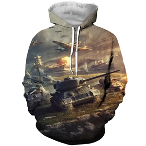 color as the picture YX GIRL стиль 3d модные мужские толстовки с принтом игры World Of Tanks Мужские Женские повседневные толстовки с капюшоном - Цвет: color as the picture