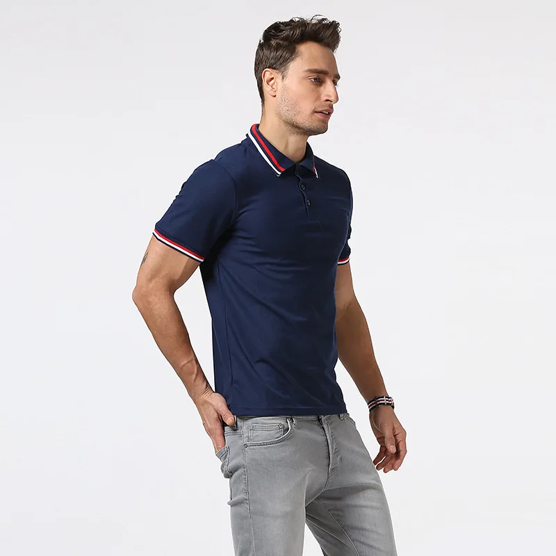 Мужская рубашка поло с вышивкой коротким рукавом|printed polo shirt|polo shirt menmen |