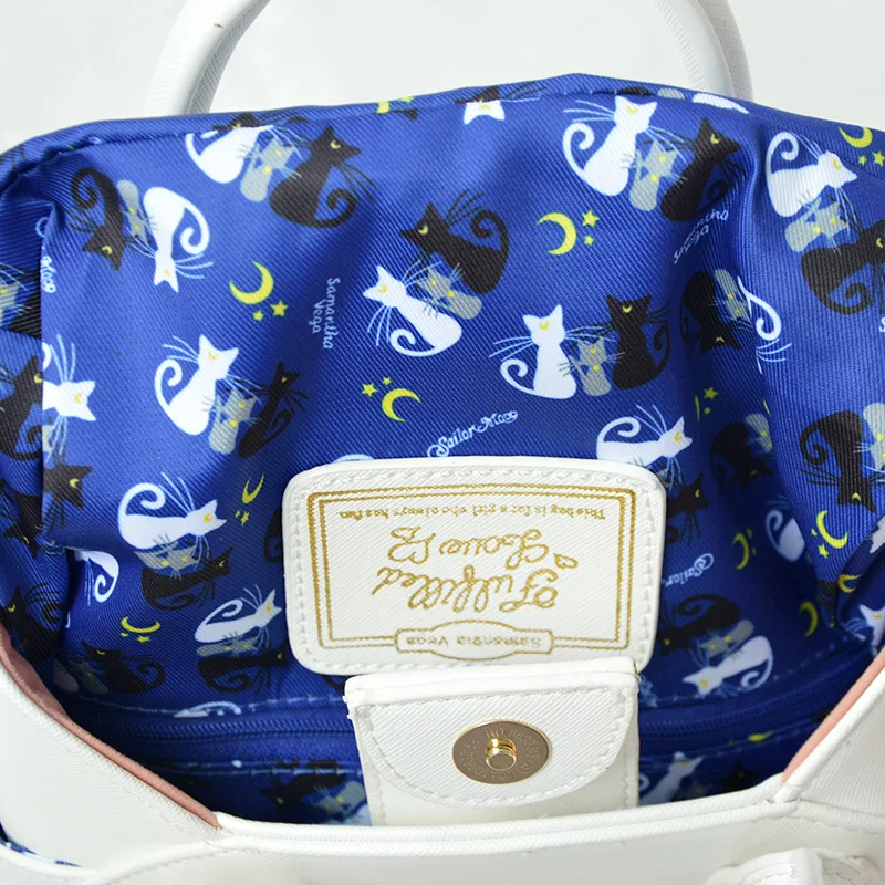 Осенние и зимние черный/белый Сейлор Луна/Артемида Сумочка SAMANTHA Vega кошка уха