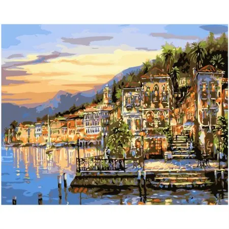 Cioioil W486 Marina sunset DIY картина маслом по номерам цифровая на холсте домашний
