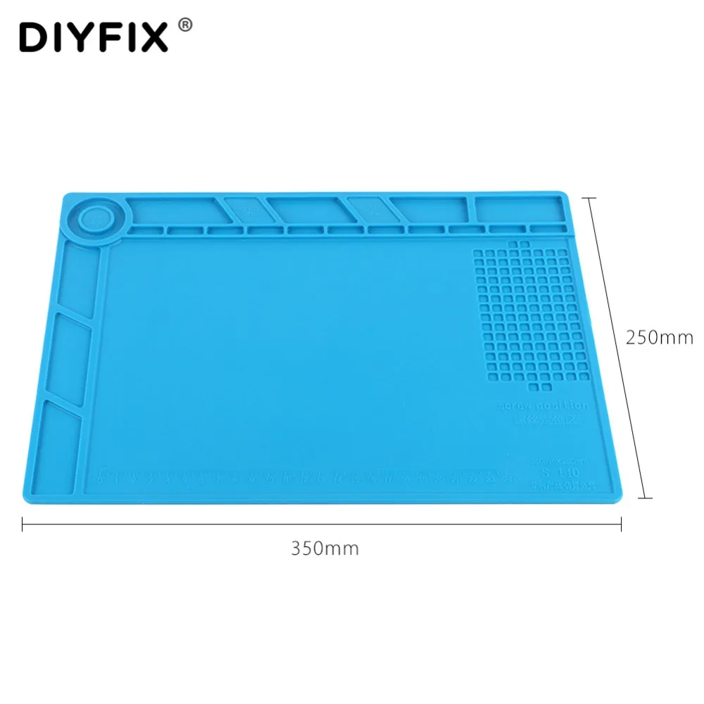 DIYFIX S140 35x25 см теплоизоляция силиконовый коврик стол обслуживания платформы с
