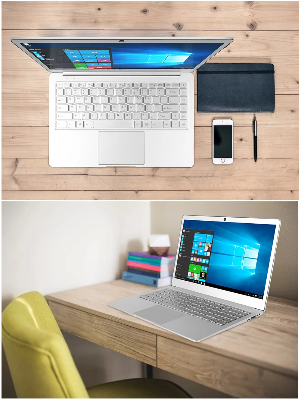 14 дюймов ips экран ноутбук Jumper EZbook X4 windows 10 ноутбук Intel Celeron J3455 6G 128G ультрабук клавиатура с подсветкой металлический чехол