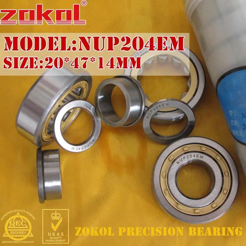 ZOKOL NUP204 E M подшипник NUP204EM 92204EH цилиндрический роликовый 20*47*14 мм|bearing bearing|bearing roller