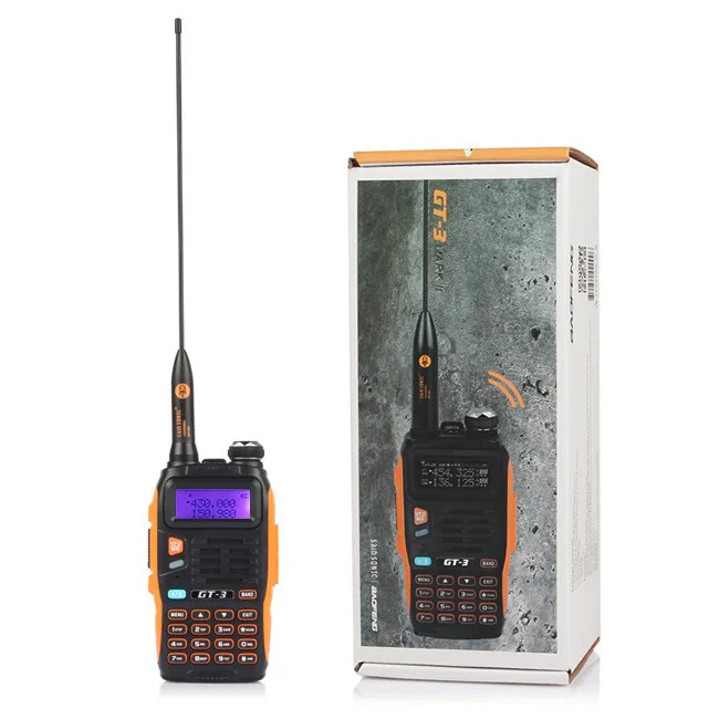 2 шт. Baofeng GT-3 Mark II двухдиапазонный м/70 см 136-174/400-520 МГц Ham двухсторонняя рация 1800 мАч