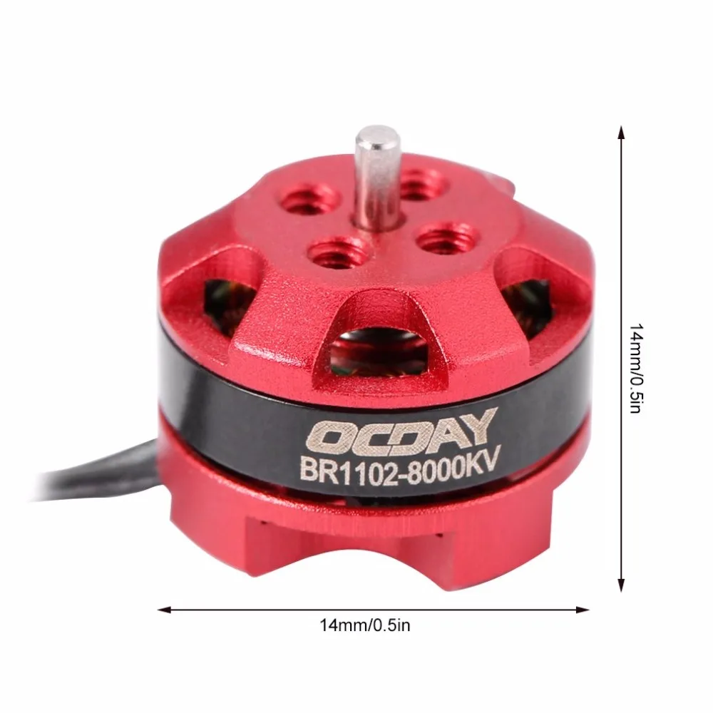 OCDAY RC Мотор 4 шт 1102 BR1102 8000KV 1 3S бесщеточный мотор для 50 90 мм микро FPV гоночный Дрон