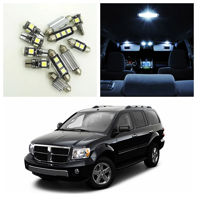 9 шт. Canbus Xenon Белый Автомобильный светодиодный светильник лампы внутренняя