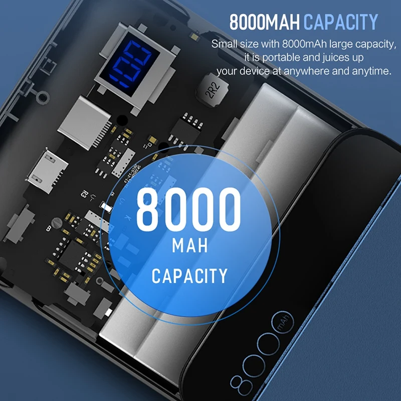 8000 мАч светодиодный ЖК дисплей беспроводной зарядное устройство power Bank ROCK