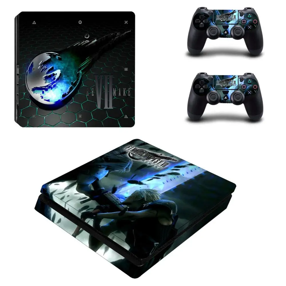 YSP4S-3632 PS4 Slim Skin Sticker Final Fantasy VII Stickers PS 4 Slim Decal Cover For Sony Playstation 4 Slim Console and Controller - Цвет: YSP4S-3632