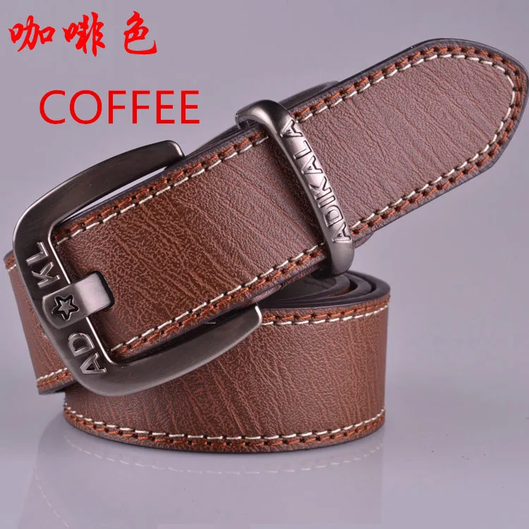 Двойные кожаные ремни унисекс с металлической пряжкой Leren riem|leather belt|belt beltdouble leather