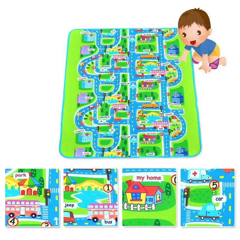 

Fashion Children Play Mats City Road Pattern Moisture-proof Carpet Baby Kids Game Crawl Mat Outdoor Picnic Camping Rugs