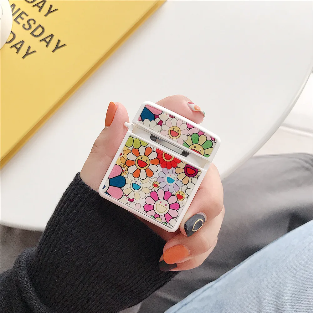 KaiKai KiKi силиконовый мягкий чехол из ТПУ для Apple Airpods 1 2 Мураками Такаши красочные подсолнухи Модный популярный защитный чехол