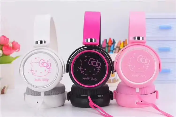 Мультяшные наушники гарнитура милые hello kitty Наушники для мобильный телефон