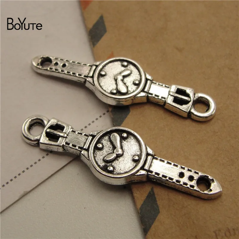 BoYuTe (100 шт./лот) металлический сплав 35*9 мм часы кулон шармы Diy ручной работы