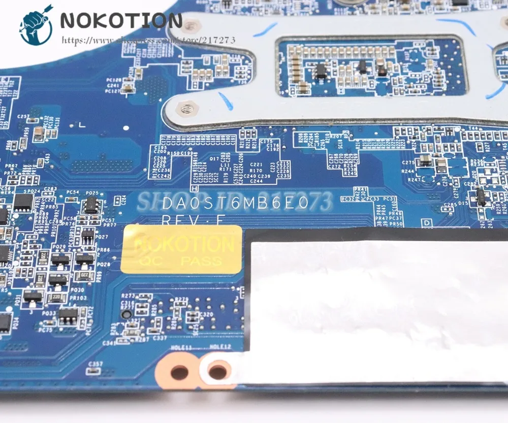 NOKOTION для Lenovo FLEX 14 14-дюймовая материнская плата ноутбука SR170 I5-4200U CPU GT 720M graphics DA0ST6MB6E0