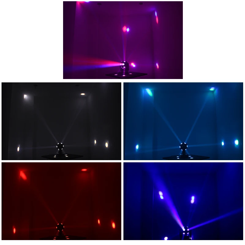 LED Moving Head Lights with 12Pcs Lamp Beads 10W Pocket Beam Unlimited Rotation RGBW 4 In 1 DMX512 for Party Disco Shows | Лампы и