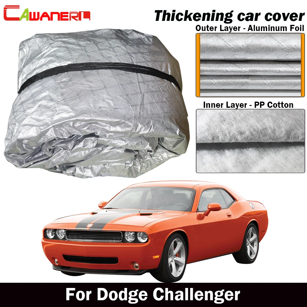 

Cawanerl For Dodge Challenger Car Cover Waterproof Outdoor Sun Rain Snow Hail Resistant Dust Proof Auto Cover