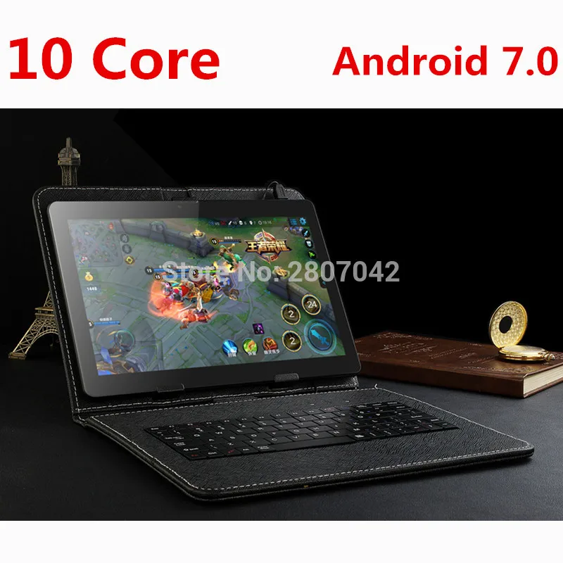 LSKDZ 10 1 дюймов 3g 4G планшетный ПК телефонный звонок Две sim карты Android 7 0 1920x1200 Deca Core 128