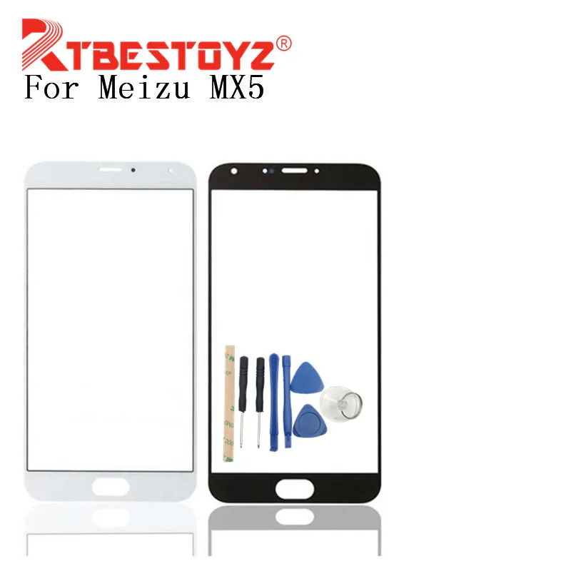 RTBESTOYZ 5.5'ɿor Meizu MX5 Front Outer Screen Glass Replacement Touch For MX 5 Cover Lens Black White+Tools | Мобильные