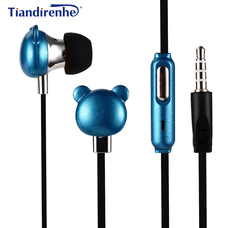 Cute Cartoon Earphone 3.5mm In-Ear Music Lovely Headset Good Kids Children Bear Gift for iphone Huawei MP3 MP4 X02 AP60 Player |