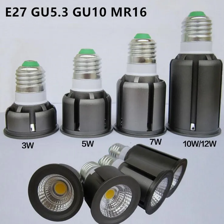 GU10 LED Bulb lamp 110V 220V 3W 5W 7W MR16 LED DC / AC 12V Dimmable COB LED Spot light Aluminum AC85V-265V GU5.3 Spotlight
GU10 LED Bulb lamp 110V 220V 3W 5W 7W MR16 LED DC / AC 12V Dimmable COB LED Spot light Aluminum AC85V-265V GU5.3 Spotlight