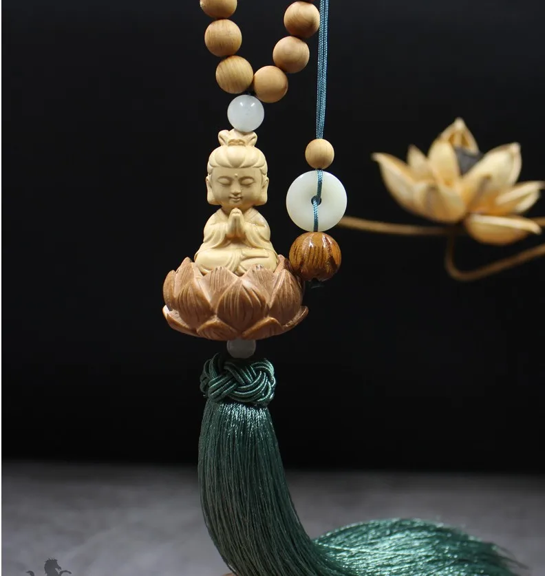 Автомобильный кулон красное дерево Лотос безопасный высококачественный самшит