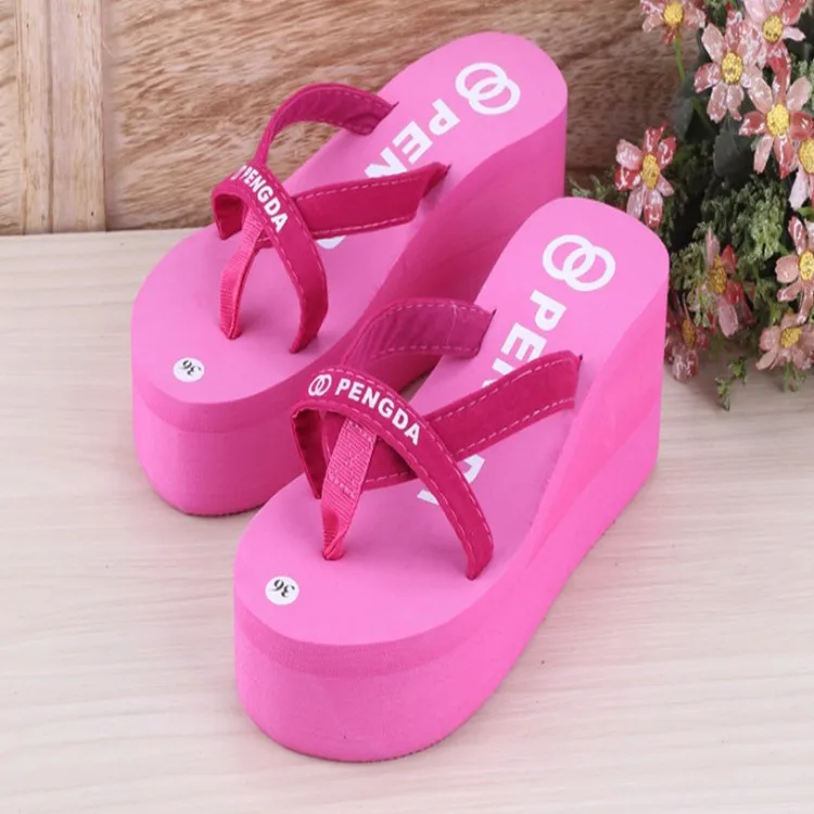 Pzmycs 2018 Новые модели обуви женские летние Сланцы Супер Высокий каблук на