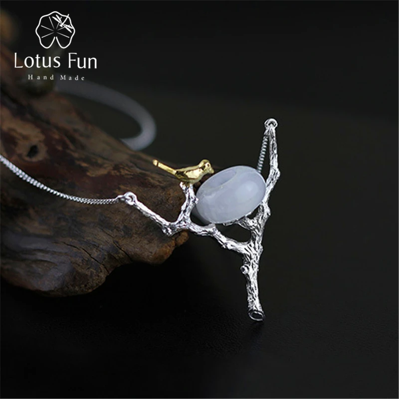 Lotus Fun Настоящее серебро 925 пробы натуральный белый нефрит ювелирное изделие