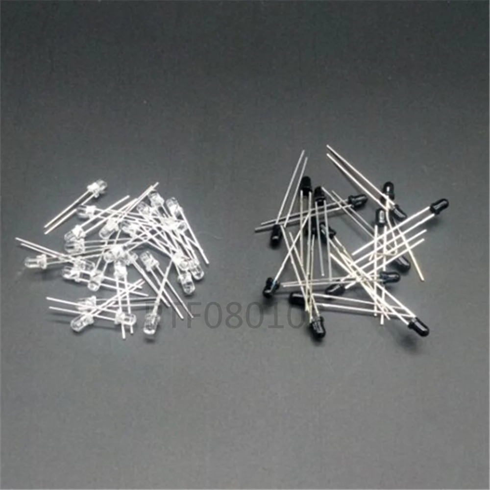 

100pcs 3mm850nm 940nm IR LED Assorted Infrared Emitter And IR Receiver Diodes 5mm 850nm 940nm IR Infrared LED