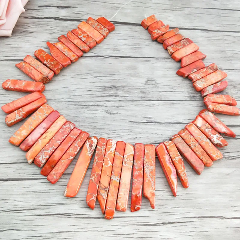 3 нити натуральный оранжевый Императорский камень кулон плиты самородок