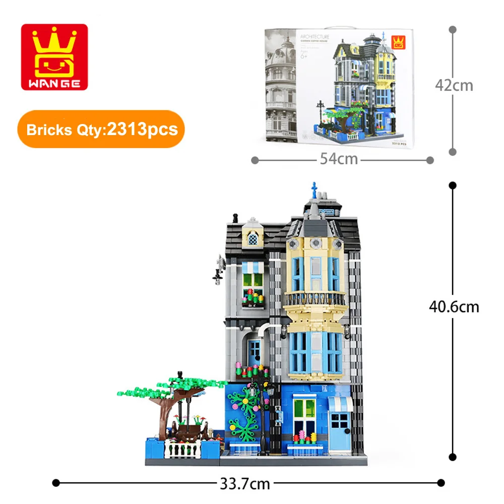 

2313pcs Wange City Blocks Architecture Series Model Building Blocks DIY Creative Bricks Toys for Children Gifts