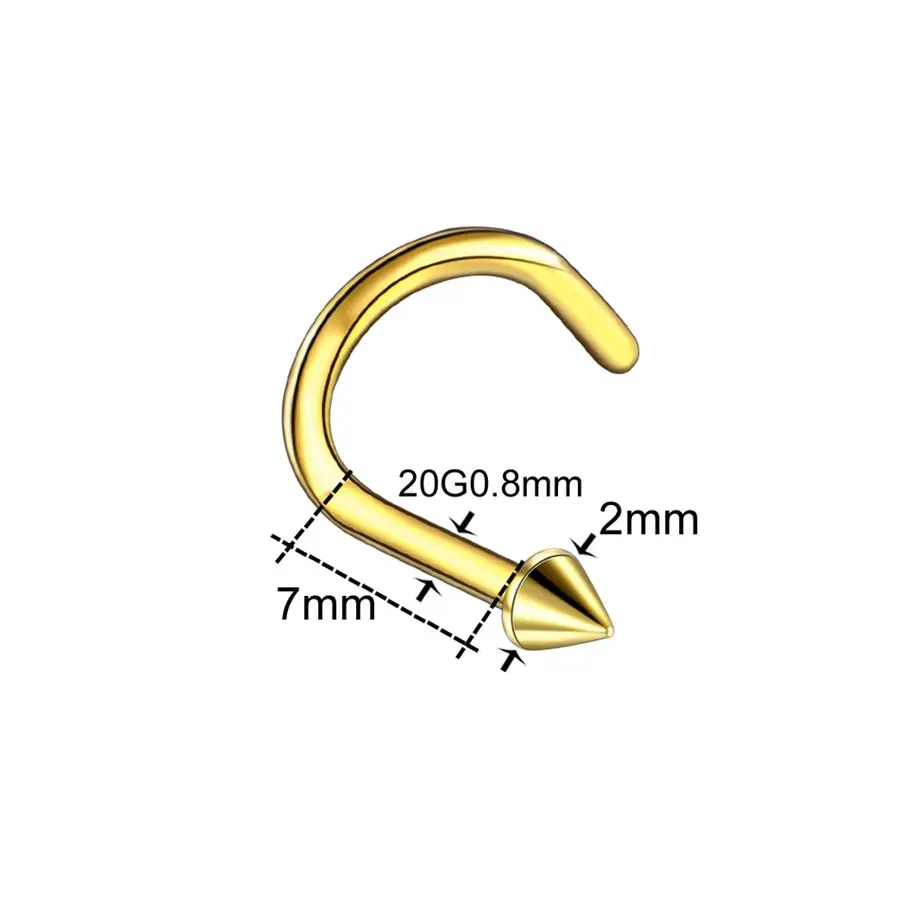 Style28 1 шт 20 г стальные зубцы CZ нос винт кольца Nariz серьги ноздри пирсинг опал твист изогнутый бар драгоценный камень Носовая кость кольца шпильки ювелирные изделия - Окраска металла: Style28