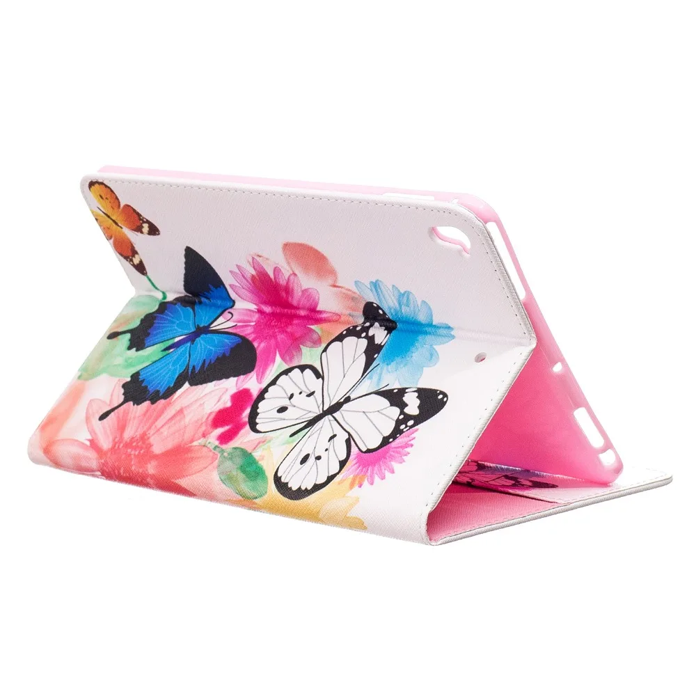 Coloful цветок кожа стенд cover case для ipad mini 5 ultra slim бумажник мягкая обложка 5|case for ipad|case
