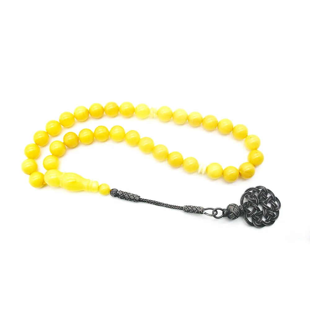 Исламские 33 молитвенные бусины 9,5 мм натуральный Балтийский Янтарь TASBIH мусульманский для молитв/TA33-9.5MM-01
