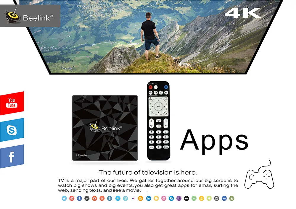 Beelink GT1 Ultimate смарт ТВ Box Android 7 1 3g 32 г Amlogic S912 Octa Core 4 K HD коробке 5 WiFi Smart Декодер каналов
