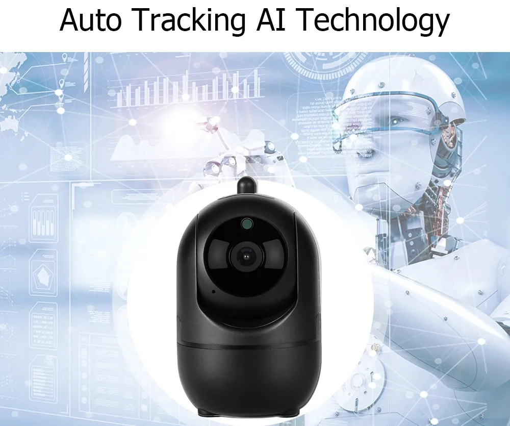 MINI 1.0MP HD Wifi IP Camera Smart Home Security Mobile Remote Control PTZ With Body Auto Tracking Two Way Audio Cloud Storage |