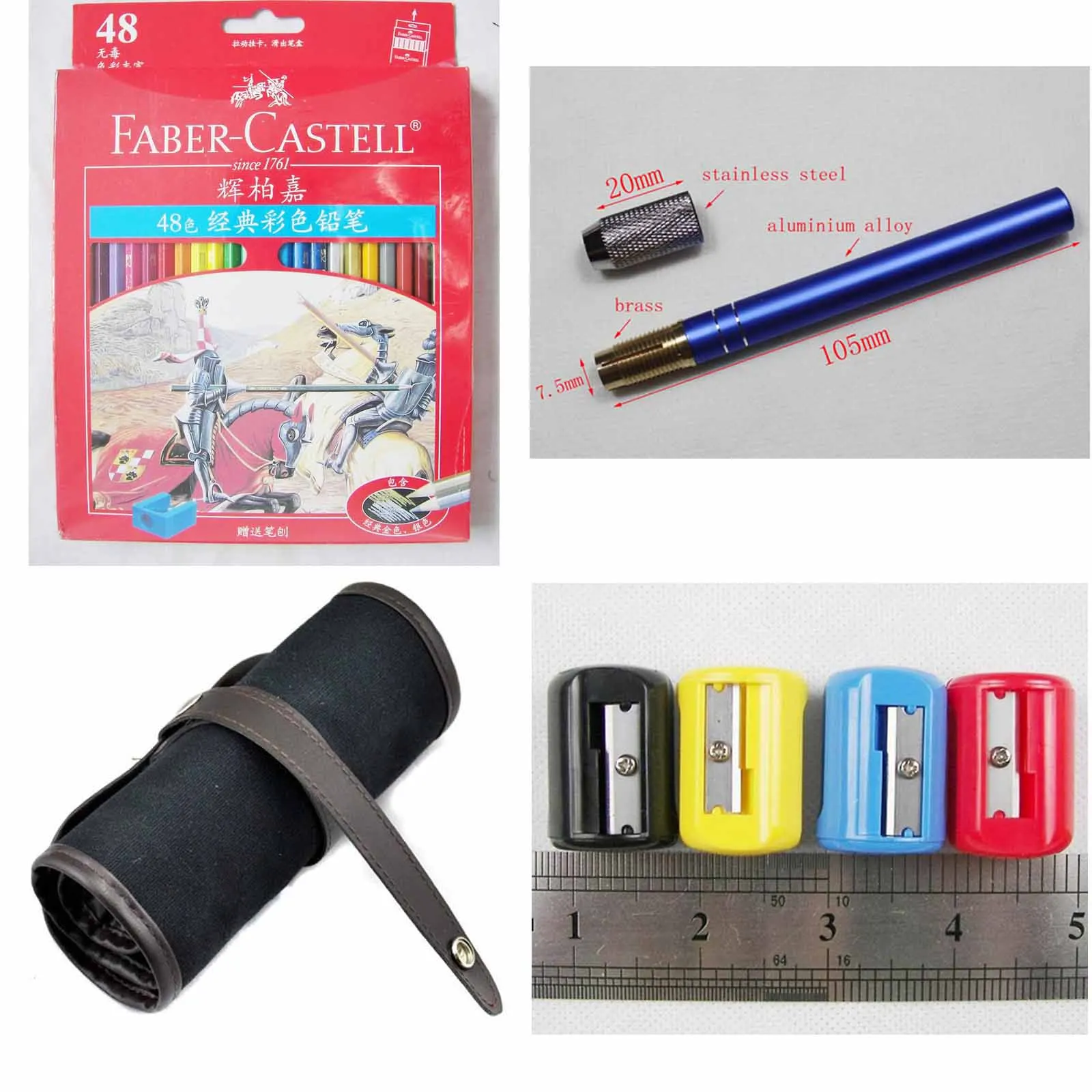 Faber Castell 12 24 36 48 классический цветной карандаш для рисования расширитель сумка