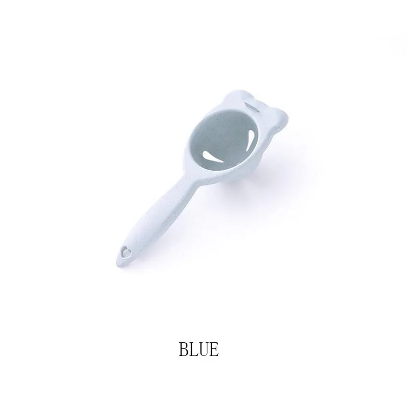 BLUE 1 шт. 6,5 см* 17,5 см сепаратор яичного белка, фильтр для яиц, кухонный Сепаратор для яиц, четыре цвета, инструмент для приготовления пищи - Цвет: BLUE