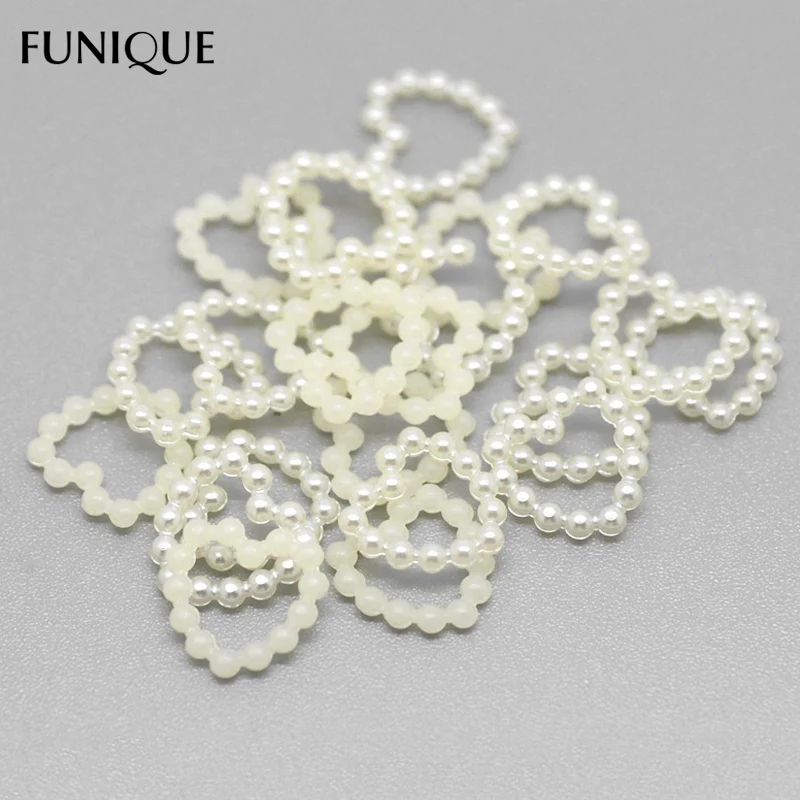 FUNIQUE 500 шт акриловый кабошон купол имитация жемчуга Любовь Сердце Flatback украшения