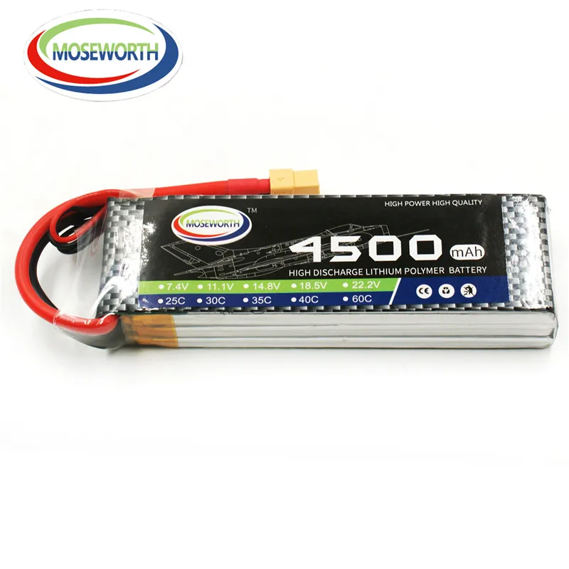 Аккумулятор LiPo 3S 11 1 В 4500 мАч 60C для радиоуправляемого вертолета дрона лодки
