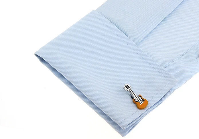 Желтые запонки для гитары iGame латунный материал бесплатная доставка|guitar cuff links|cuff